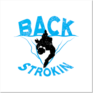 Backstroke Swimmer Posters and Art